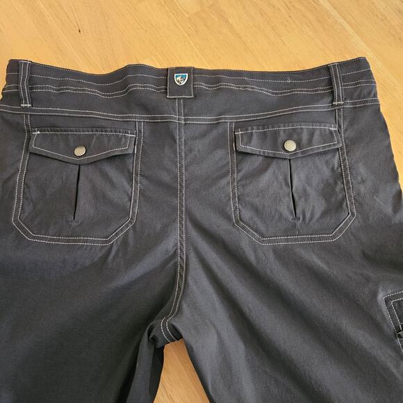 Kuhl Kliffside Convertible Hiking Pants Gray Cargo Pocket Sz 16 Reg EUC - Picture 6 of 13